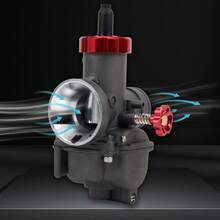 PowerMotor Motorcycle Carburetor Suitable For Kawasaki KX80 KX100 KX125 And CR80 CR85 KSR110 Motorcycles Red Carburetor Cover DASH PE30 Modification Part. - A - View 4