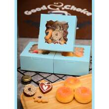 Kraft Bakery Boxes With Window, Small Pastry Boxes, Thick And Sturdy - Camel - View 7
