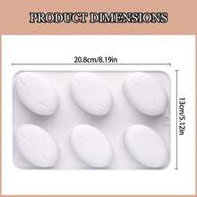 6-Cavity Coffee Bean Shaped Silicone Chocolate Mold, Suitable For Making Chocolate Candies - Multicolor - View 2