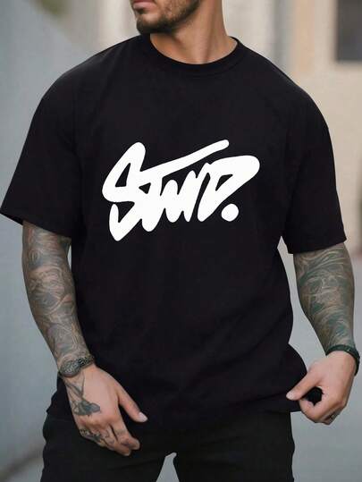 "STWD" T-Shirt | Lässiges, bequemes T-Shirt aus reiner Baumwolle für Herren