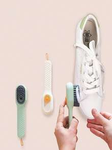 2pcs Shoe Brush, Pot Brush Set, Bathroom Double-Sided Shoe Brush, Soft Bristle Cleaning Brush, Non-Shedding - Multicolor - View 5