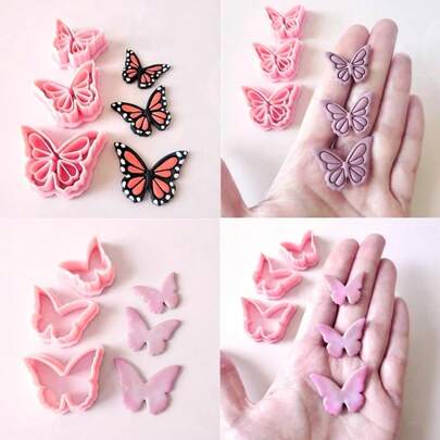 Cute Butterfly Polymer Clay Cutters (25-35mm) – Adorable Craft Tools For DIY Earrings Jewelry Charms & Spring Handmade Accessories