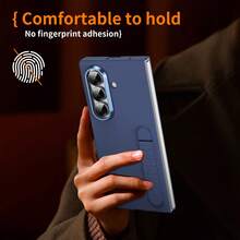 1pc Hadaasi Multi-Color Skin-Feel Foldable Stand Matte Metal Lens Film Horizontal/Vertical Adjustable Letter Stand Full Coverage Shockproof Phone Case Compatible With Samsung Galaxy Z Fold 8/Z Fold 7/Z Fold 6/Z Fold 5/Z Fold 4/Z Fold 3 - Multicolor - View 6