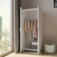 Kids 2-Door Wardrobe - White - View 7