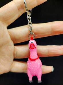 1pc/3pcs/6pcs Mini Screaming Chick Keychain, Creative Cute Cartoon Stress Relief Keyring, Gift For Car, Bag, Wallet, Backpack - Multicolor - View 4