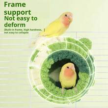 Bird Nest Warmth Parrot Nest Winter Bird Nest Thick Cotton Fleece Flannel Bird Cage Hanging Breeding Nest Small Pet Keep Warm - Multicolor - View 4