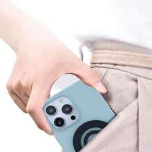 1pc Magnetic Phone Holder With Silicone Ring Clip, Suitable For Phone Back, Magnetic Phone Stand Compatible With IPhone, Non-Slip Phone Accessory, Popsoket, Sticky Phone Holder, Suitable As Valentine's Day Gift - Multicolor - View 4