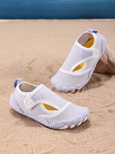 Kids Water Shoes, Multiple Colors Available, Unisex, Hook And Loop Design For Easy On/Off, Children's Wading Shoes, Classic & Fashionable, Suitable For Summer Beach & Outdoor Activities