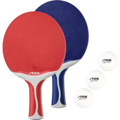 CYPNSTIGA Flow Juego de tenis de mesa para 2 jugadores para exteriores incluye dos raquetas para exteriores y dos pelotas para exterioresFashion