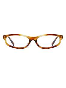 1 Pair Women's Leopard Print Cat Eye PC Frame Retro Fashion Small Frame Casual Glasses - Multicolor - View 3