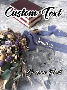 Customized Shiny Ribbon With Your Own Text, Suitable For Weddings, Bridal Showers, Birthday Parties, Bachelorette Parties And Other Various Occasions. These Ribbons Are Beautiful, Breathable, Comfortable, Cute, Fashionable, Neat, High Quality And Soft, Making Them An Ideal Gift For Friends And Family. - Multicolor - View 5