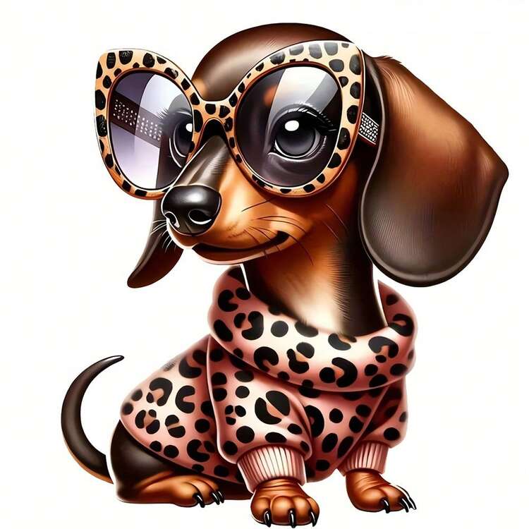 1pc/2pcs/3pcs Dachshund Dog Heat Transfer Stickers - Mixed Color Vinyl Heat Press Decals For T-Shirts, Jeans, Masks, Backpacks - DIY Seasonal Decoration, Home Decor, Holiday Apparel Customization, Easy To Apply, Durable Home Decor - Multicolor - View 1