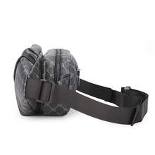 New Men's Diagonal Shoulder Bag, Sports Minimalist Fashion Versatile Multi-Pocket Waist Bag - Black - View 7