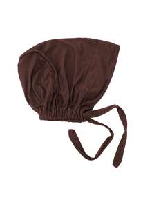 FADZOYLE 1pc/3pcs Women Solid Color Under Scarf Hat Hijab Drawstring Adjustable Undercap Islamic Muslim Under Scarf Hijab Cap With Tie-Back Closure Daily Wear Headband Soft Abaya Women Veil - Multicolor - View 11