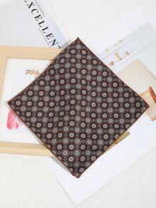 1件时尚复古百搭男士精致腰果/格子/花卉图案口袋巾/手帕，休闲配饰，适合搭配领带、参加派对、旅行