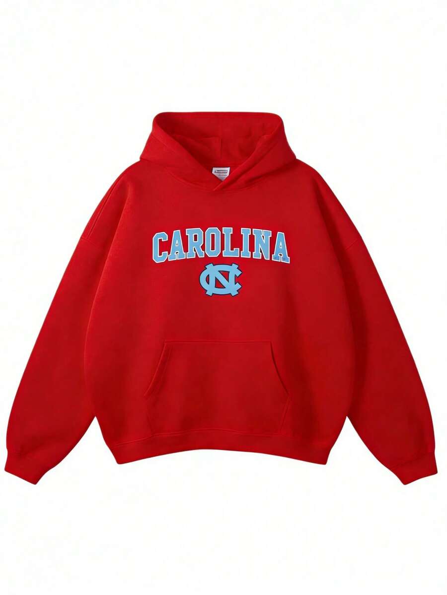 Vintage Sport Teams Collection Unisex Crewneck Black Hoodie, Graphic Team Collection Hoodie, Gift For Fans-New Arrivals For Autumn/Winter: Unisex Relaxed-Fit Cotton-Blend Long-Sleeve Hooded Sweatshirt - 紅色6 - 查看 1