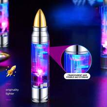Chic And Functional Butane Lighter With An Adjustable Flame, Designed To Withstand Wind. Its Rocket Shape Makes It Perfect For Barbecues, Candles, Camping Trips, And As Gifts For Birthdays Or Holidays. (Butane Fuel Not Included) - 1pc - View 3