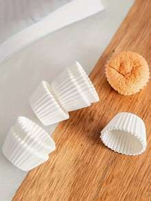 100pcs Ice Cream Paper Trays, Mooncake Trays, Disposable Cake Paper Trays, Small Baking Molds, Muffin Cupcake Liners - Multicolor - View 3