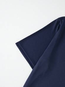 男士夏季轻薄短袖短裤睡衣套装（4件），2件短袖上衣和2条裤子，男士休闲印花家居服套装 - 彩色 - 查看 4