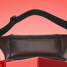 Túi đeo hông nhỏ nhiều lớp 2026, túi đeo ngực đa năng, túi đeo chéo, túi bụng cho nam, thích hợp cho hoạt động ngoài trời, chạy bộ, công sở. - màu nâu - Xem 5