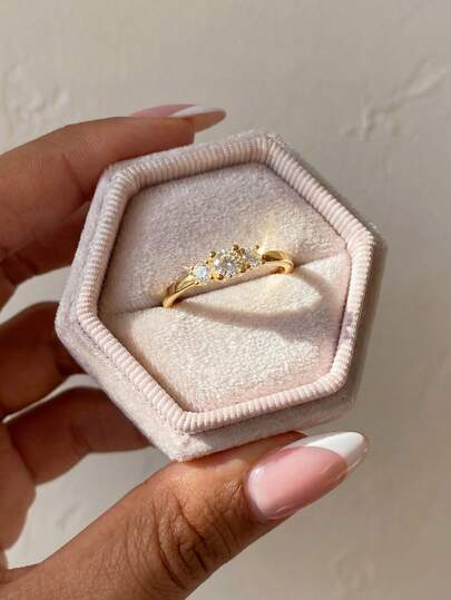 1克拉无色莫桑石钻石订婚戒指，优雅结婚珠宝，女士结婚戒指，新娘珠宝，承诺戒指