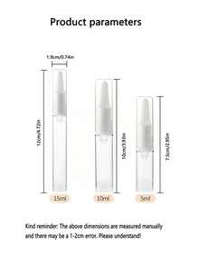 3个5毫升/10毫升/15毫升粉底液瓶，旅行装可填充瓶，真空瓶，面霜，精华液可填充瓶，化妆品容器