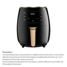 This Black Air Fryer Boasts A Large Capacity To Meet Family Needs, Features Hot Air Circulation For Rapid Heating, A Smart Digital Display, Touch Start, And Is A Multi-Functional Appliance That's Easy To Use And Perfect For Enjoying Delicious Meals.Christmas Discount Carnival! - Xem 11