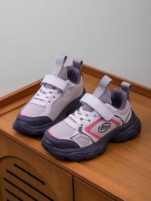 1双男女童鞋，撞色设计，舒适百搭，轻便户外儿童运动鞋，时尚休闲运动鞋 - 紫色 - 查看 7