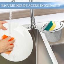 gjgfhLISAPRO Coladera para Fregadero de Cocina Acero Inoxidable Filtro Colgante para Fregadero en Forma de Cisne Cesta de Drenaje de Fregadero para Filtradores de Alimentos Estante de Almacenamientobnvng - Gris - Ver 5