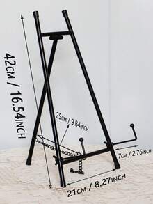 1pc Iron Art Foldable Mini Easel, Desktop Display Stand, Suitable For Frames, Paintings And Plaques, Office Desk Fixed Holder - Multicolor - View 5