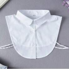 1pc Detachable Collar Unisex Business Casual Versatile Sleeveless Collar - 藍色[方領] - 查看 7