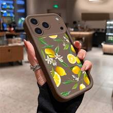 Lemon phone case suitable for  17 16 16E 15 14 13 12 11 Pro Max 17 Air 16 Plu silicone all inclusive protection anti slip and anti fall soft case - SKU1-limón - Ver 9