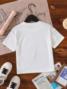 Authentic Disney Disneyland-Themed Kids' T-Shirt: The White Base Prints The 'Disneyland RESORT' Logo And Mickey Family Gathering Design. The Retro  Style Covers Kids' Daily Casual And Outing Wear - 白色 - 查看 4