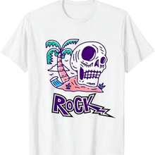 Summer Vibes Give You Rock´N´Roll Punk Attitude T-Shirt1 - 白色 - 查看 1
