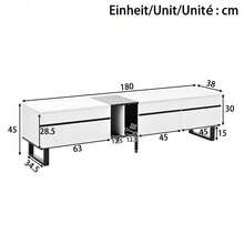 Television Stands & Entertainment Centers - White + Particle Board - View 6