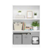 WALPLUS Simply Home 3 Tier Adjustable Shelf Bookcase Versatile Storage Shelf For Books Decor And More White - 白色 - 查看 4