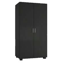 Kids 2-Door Wardrobe - Black - View 9