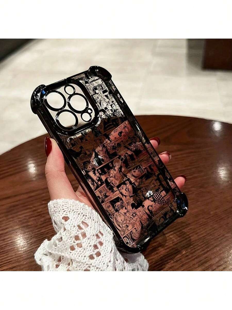 Fast EU Shipping (DE & ES) Anime Black New Slayers Demons Phone Case Suitable For IPhone 17 16e 16 15 14 13 12 11 Mini Pro Max Air X XR XSMAX 8 12 Plus Anti-Fall Transparent Soft Back - Bạc - Xem 1