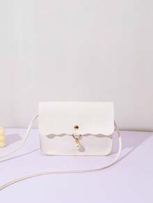 1个女童斜挎零钱包，珍珠吊坠，时尚优雅，撞色和纯色款式，精美礼物 - 彩色 - 查看 19