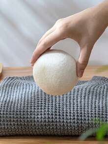6/1pc Extra Large Wool Dryer Balls, Natural Fabric Softener, Reusable, Reduces Wrinkles, Saves Drying Time. Extra Large Dryer Balls Are A More Choice Than Plastic Dryer Balls. - Multicolor - View 2