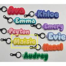 1PC Personalized Acrylic Keychain, Customizable For Team Member Gifts, Suitable For Handbag, Backpack Decoration, Gift Bag Tag, Fashion Gift For Women - Multicolor - View 16
