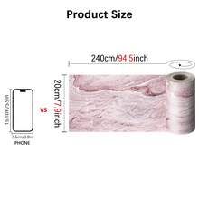 1 Stück 2D flacher Wandaufkleber, rosa Marmorstruktur Tapete, geeignet für Zuhause, Küche, Raum, Wand, Boden Dekoration - Verschiedenfarbig - Übersicht 9