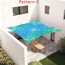 1 pieza Tela de sombrilla digital 2D con estampado, 5 estilos diferentes de patrones bohemios, con características como patrón impreso, a prueba de viento, desmontable, ligero, semioscurecedor, antipolvo y duradero - Multicolor - Ver 5