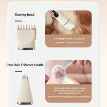 1pc 2-In-1 Electric Pet Grooming Kit - Pet Hair Trimmer And Nail Grinder, For Dogs & Cats, USB Rechargeable, Skin-Friendly - Essential 2-In-1 Pet Grooming Tool - Electric Trimmer And Nail Grinder, No Hair Pulling, Suitable For Sensitive Pets - Multicolor - View 8