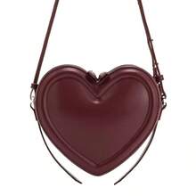 2026新款独特心形斜挎包，3D立体心形设计女士单肩包，适合派对、通勤、日常穿着 - 彩色 - 查看 7