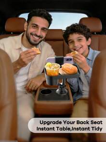 REMAX 2-In-1 Adjustable Car Cup Holder Expander With 360° Rotatable Phone Holder, Stable Design Suitable For Car, Treadmill, Golf Cart, Quick 1-Second Installation, Fits 2.5-3.7 Inch Cup Bottom, Extendable Car Accessory, Car Essential, Automotive Supplies - CP2006 Black - View 2