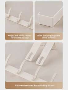 Over The Door Hook, No Drilling Required, Designer Hook, Non-Damaging Hanging Over The Door Hook, Tool-Free Hook For Living Space Decoration, Storage, Perfect For Hanging Towels, Clothes, Hats, Purses And Robes - Strong Load-Bearing Capacity