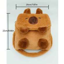 1 chiếc balo nhung hình chuột lang nước hoạt hình dễ thương mới năm 2026 - Túi đeo vai đa năng, phù hợp cho bé gái và học sinh. - Màu nâu  Mocha - Xem 2