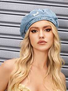 1 chiếc mũ beret bát giác, kiểu Anh dành cho nữ, thu đông, mũ beret rộng vành, thích hợp để đội hàng ngày và phối cùng mũ beret đen. - A - Xem 9
