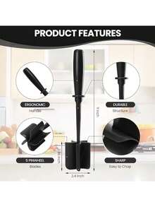 1pc Handheld Kitchen Meat Grinder, Mixer, Mincer, Masher, Cooking Tool - Black - View 2